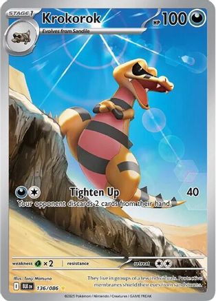 Krokorok - 136/086 136 - SV Black Bolt Holofoil - Poke-Collect
