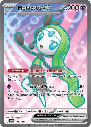 Meloetta ex - 159/086 159 - SV Black Bolt Holofoil - Poke-Collect