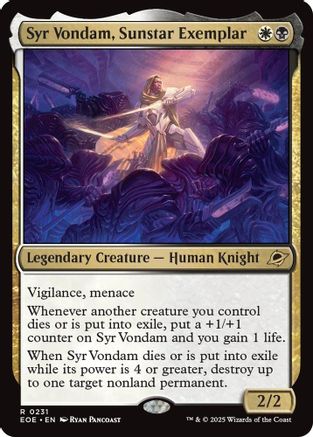 Syr Vondam, Sunstar Exemplar (EOE-231) - Edge of Eternities Foil - Poke-Collect