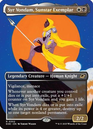 Syr Vondam, Sunstar Exemplar (Borderless) (EOE-302) - Edge of Eternities Foil - Poke-Collect