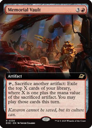 Memorial Vault (Extended Art) (EOE-336) - Edge of Eternities Foil - Poke-Collect