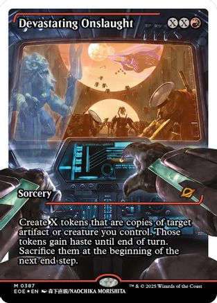 Devastating Onslaught (0387) (Showcase) (Fracture Foil) (EOE-387) - Edge of Eternities Foil - Poke-Collect