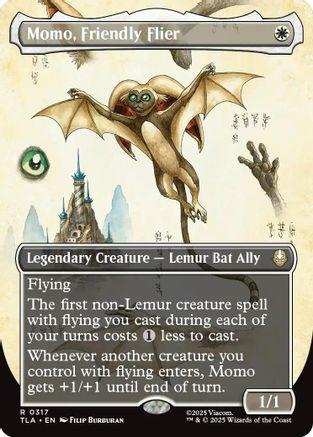 Momo, Friendly Flier (Borderless) (TLA-317) - Avatar: The Last Airbender Foil - Poke-Collect