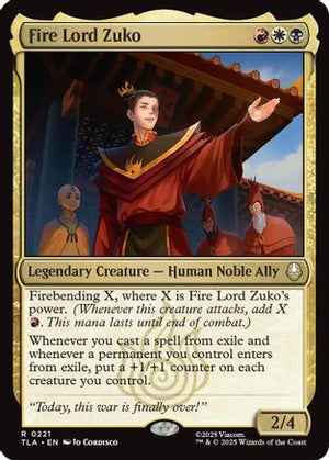 Fire Lord Zuko (TLA-221) - Avatar: The Last Airbender Foil - Poke-Collect
