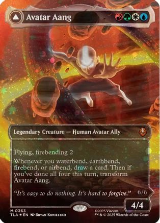 Avatar Aang (Raised Foil) (TLA-363) - Avatar: The Last Airbender Foil - Poke-Collect