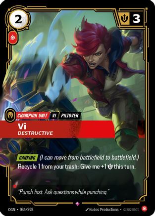 Vi - Destructive (036/298) - Origins Foil - Poke-Collect