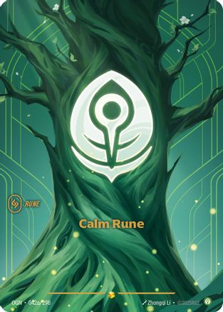 Calm Rune (Alternate Art) (042a/298) - Origins Foil - Poke-Collect