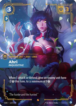 Ahri - Inquisitive (119/298) - Origins Foil - Poke-Collect