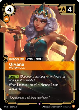 Qiyana - Victorious (155/298) - Origins Foil - Poke-Collect