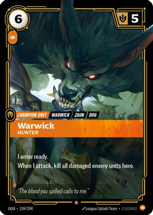 Warwick - Hunter (159/298) - Origins Foil