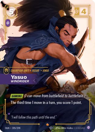 Yasuo - Windrider (205/298) - Origins Foil - Poke-Collect