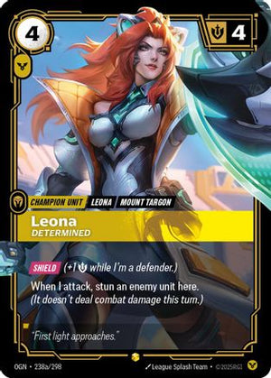 Leona - Determined (Alternate Art) (238a/298) - Origins Foil