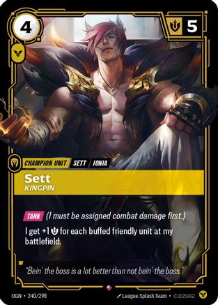 Sett - Kingpin (240/298) - Origins Foil - Poke-Collect