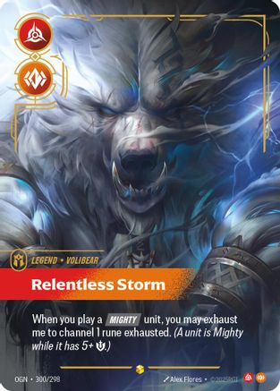 Volibear - Relentless Storm (Showcase) (300/298) - Origins Foil - Poke-Collect