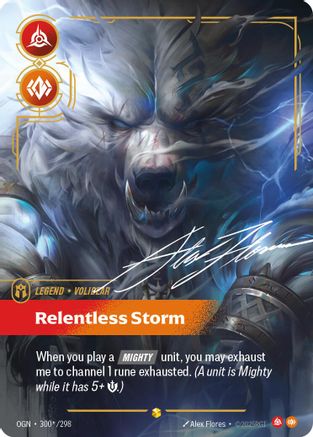 Volibear - Relentless Storm (Signature) (300*/298) - Origins Foil - Poke-Collect