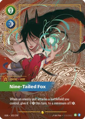 Ahri - Nine-Tailed Fox (Showcase) (303/298) - Origins Foil
