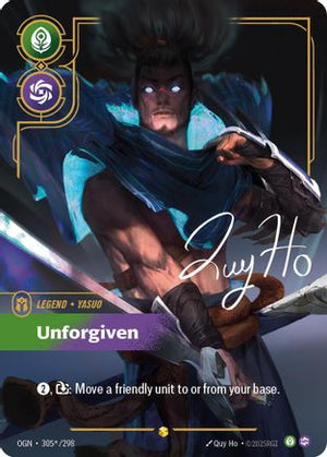 Yasuo - Unforgiven (Signature) (305*/298) - Origins Foil