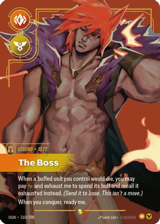 Sett - The Boss (Showcase) (310/298) - Origins Foil - Poke-Collect