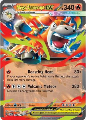 Mega Camerupt ex - 022/132 22 - ME01 Mega Evolution Holofoil
