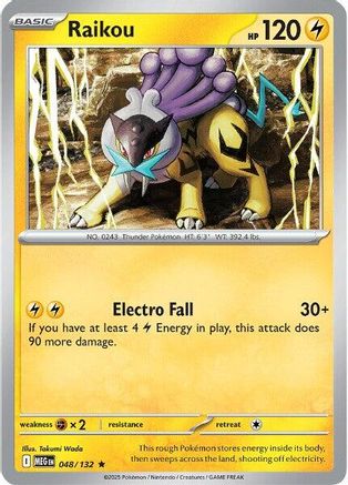 Raikou 48 - ME01 Mega Evolution Holofoil - Poke-Collect
