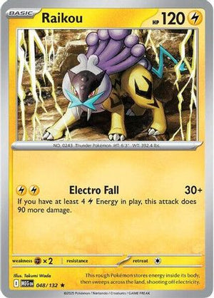 Raikou 48 - ME01 Mega Evolution Reverse Holofoil