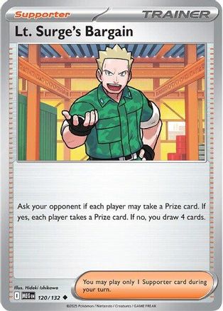 Lt. Surge's Bargain - 120/132 120 - ME01 Mega Evolution Reverse Holofoil - Poke-Collect