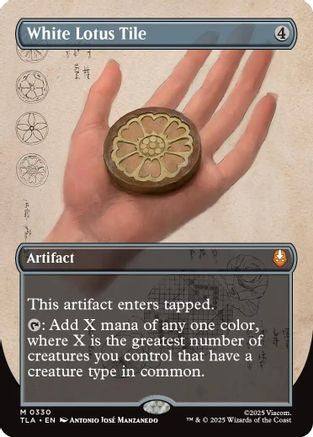 White Lotus Tile (Borderless) (TLA-330) - Avatar: The Last Airbender - Poke-Collect