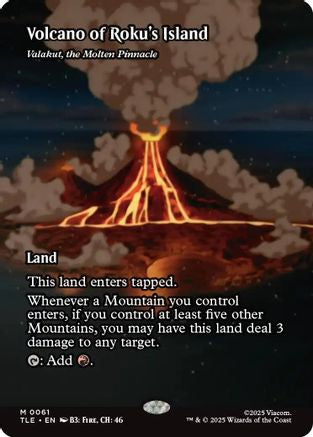 Volcano of Roku's Island - Valakut, the Molten Pinnacle (Borderless) (TLE-061) - Avatar: The Last Airbender: Eternal-Legal - Poke-Collect