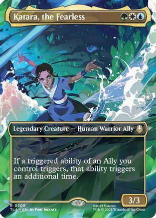 Katara, the Fearless (Borderless) (TLA-305) - Avatar: The Last Airbender Foil - Poke-Collect