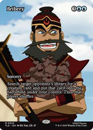 Bribery (Borderless) (TLE-010) - Avatar: The Last Airbender: Eternal-Legal Foil - Poke-Collect