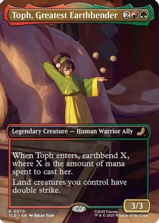 Toph, Greatest Earthbender (Borderless) (TLE-070) - Avatar: The Last Airbender: Eternal-Legal Foil - Poke-Collect