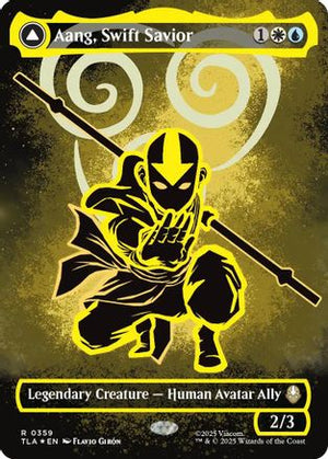 Aang, Swift Savior (Borderless) (Neon Ink Foil) (TLA-359) - Avatar: The Last Airbender Foil