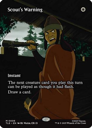 Scout's Warning (Borderless) (TLE-006) - Avatar: The Last Airbender: Eternal-Legal - Poke-Collect