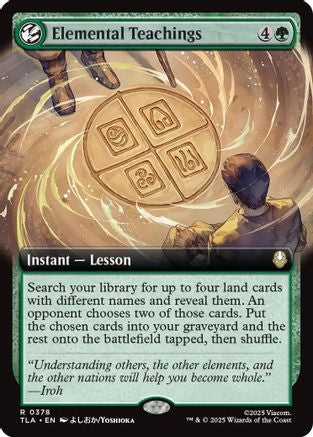 Elemental Teachings (Extended Art) (TLA-378) - Avatar: The Last Airbender Foil - Poke-Collect