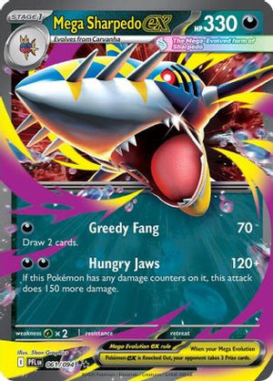 Mega Sharpedo ex - 061/094 61 - ME02 Phantasmal Flames Holofoil