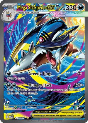 Mega Sharpedo ex - 127/094 127 - ME02 Phantasmal Flames Holofoil