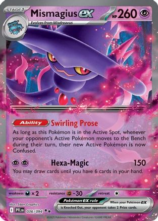 Mismagius ex - 036/094 36 - ME02 Phantasmal Flames Holofoil - Poke-Collect
