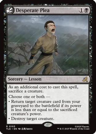 Desperate Plea (TLE-103) - Avatar: The Last Airbender: Eternal-Legal Foil - Poke-Collect