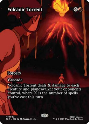 Volcanic Torrent (Borderless) (TLE-037) - Avatar: The Last Airbender: Eternal-Legal Foil - Poke-Collect
