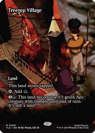 Treetop Village (Borderless) (TLE-060) - Avatar: The Last Airbender: Eternal-Legal Foil - Poke-Collect