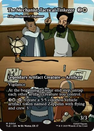 The Mechanist, Tactical Tinkerer - Lita, Mechanical Engineer (Borderless) (TLE-004) - Avatar: The Last Airbender: Eternal-Legal - Poke-Collect