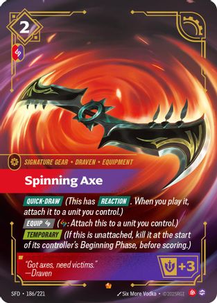 Spinning Axe (186/221) - Spiritforged Foil - Poke-Collect