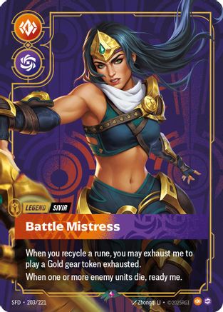 Sivir - Battle Mistress (203/221) - Spiritforged Foil - Poke-Collect