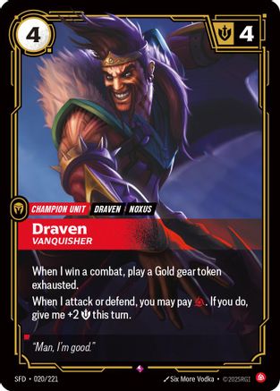 Draven - Vanquisher (020/221) - Spiritforged Foil - Poke-Collect