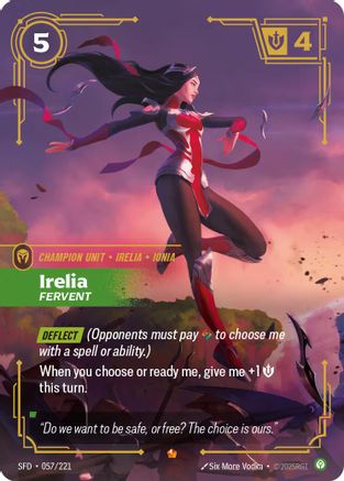 Irelia - Fervent (057/221) - Spiritforged Foil - Poke-Collect