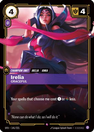 Irelia - Graceful (141/221) - Spiritforged Foil - Poke-Collect