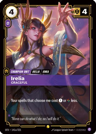Irelia - Graceful (Alternate Art) (141a/221) - Spiritforged Foil - Poke-Collect