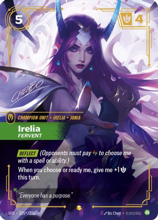 Irelia - Fervent (Signature) (225*/221) - Spiritforged Foil - Poke-Collect