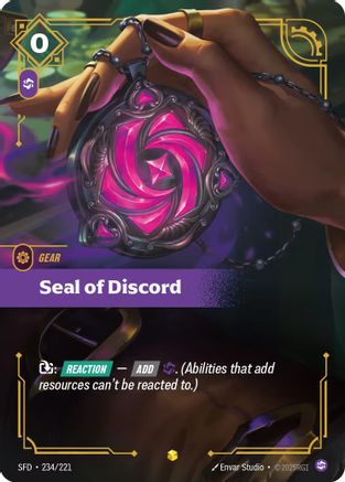 Seal of Discord (Overnumbered) (234/221) - Spiritforged Foil - Poke-Collect
