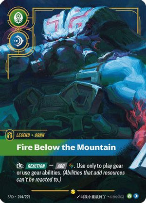 Ornn - Fire Below the Mountain (Overnumbered) (244/221) - Spiritforged Foil - Poke-Collect